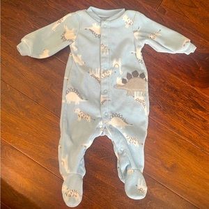 Newborn Fleece Dinosaur Footie